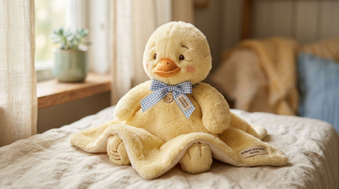 Canard en peluche jaune Bukowski