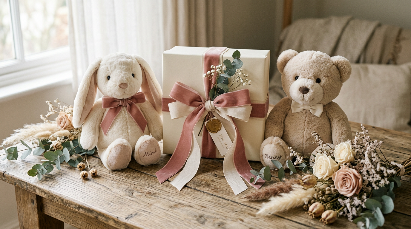 Peluches Bukowski emballées en coffret cadeau