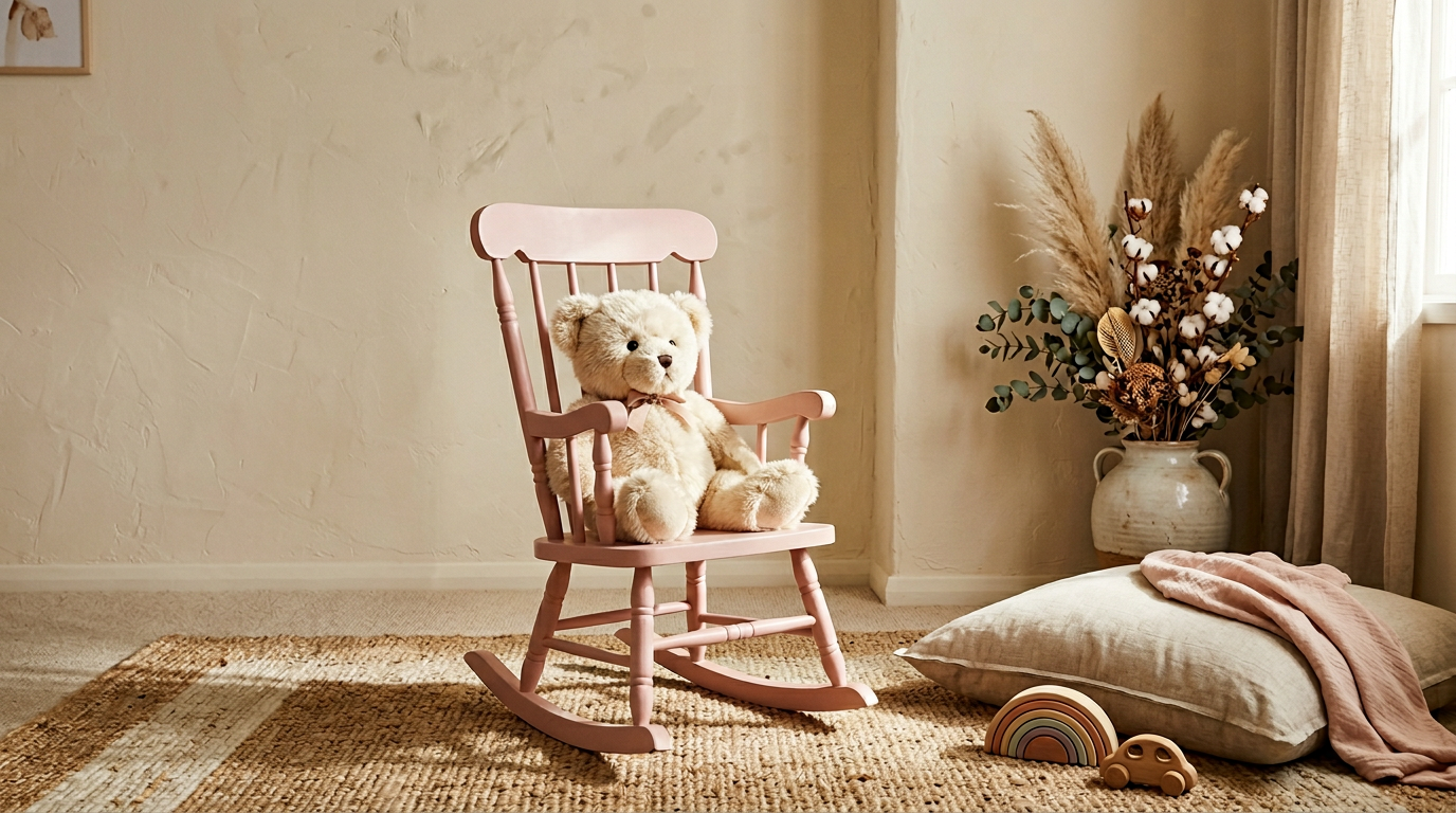 Rocking-chair d'enfant avec peluche Bukowski