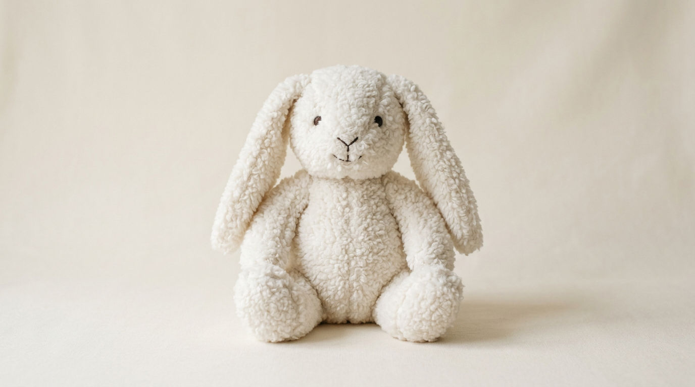 Lapin Kanini blanc en peluche