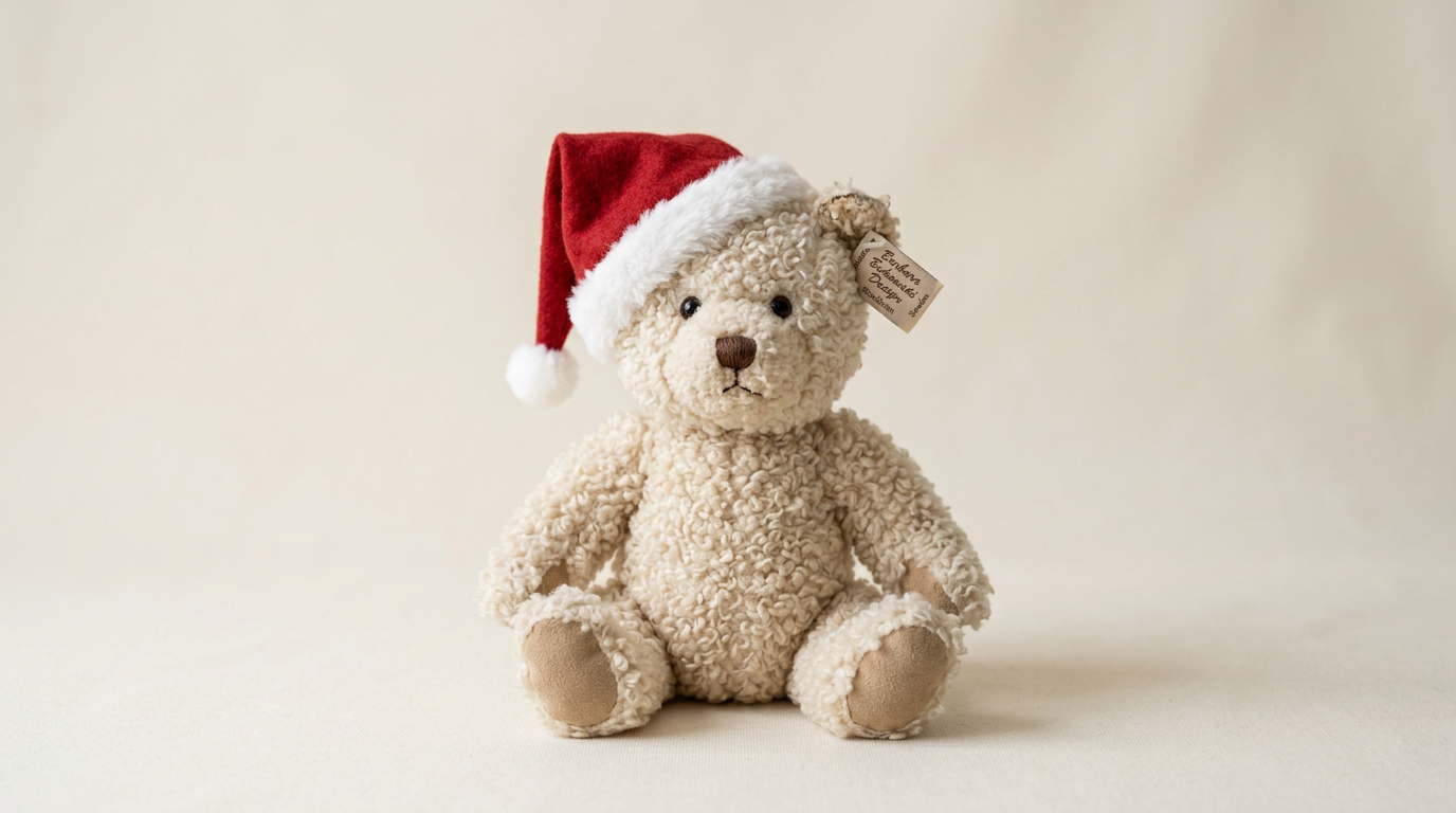 Ourson Bukowski en tenue de Noël