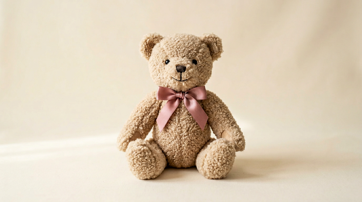 Ours Nobody's Perfect en peluche beige